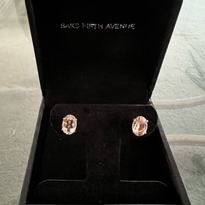 Morganite 14k rose gold earrings from Saks Fifth Avenue